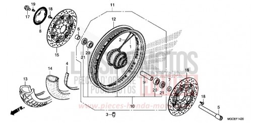 ROUE AVANT (RAYON) CB1100SAE de 2014